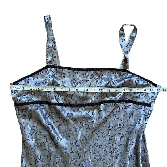 VTG 90s Y2K Metallic Floral Maxi Slip Dress - Picture 4 of 5